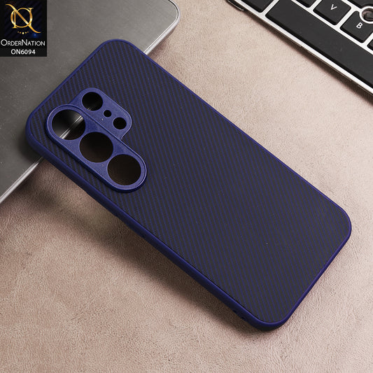 Tecno Camon 50 Ultra Cover - Blue - New Deluxe High Quality Matte Soft Tpu Carbon Fiber Texture Case