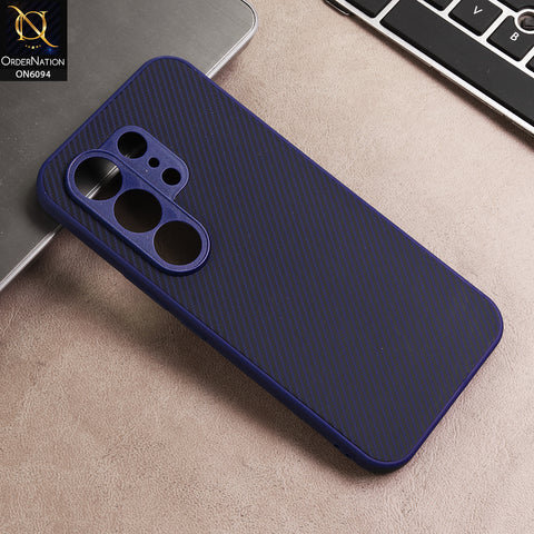 Tecno Camon 50 4G Cover - Blue - New Deluxe High Quality Matte Soft Tpu Carbon Fiber Texture Case