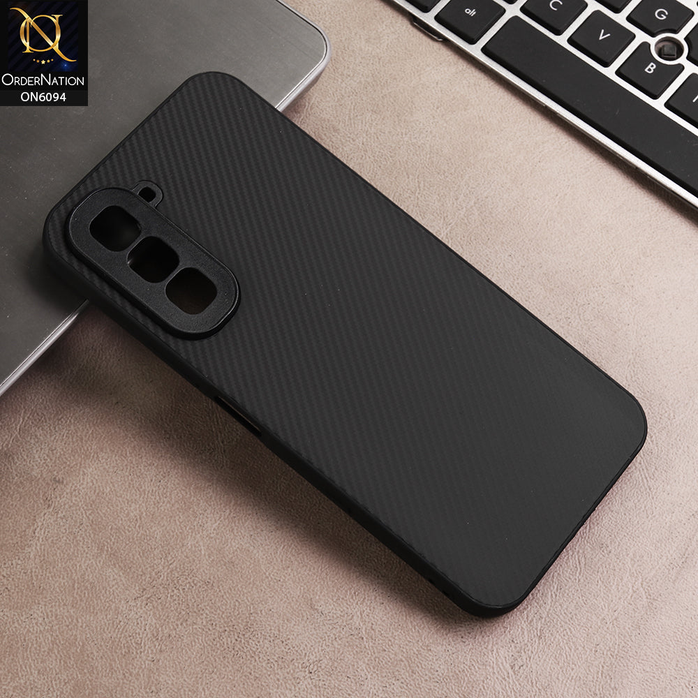 Infinix Hot 70 Cover - Black - New Deluxe High Quality Matte Soft Tpu Carbon Fiber Texture Case