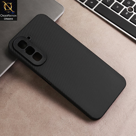 Infinix Hot 70 Cover - Black - New Deluxe High Quality Matte Soft Tpu Carbon Fiber Texture Case