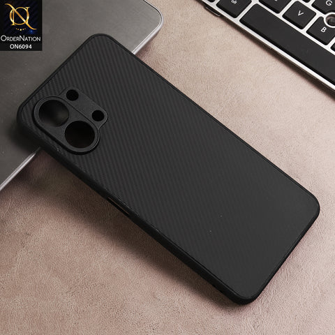 Tecno Spark Go 3 Cover - Black - New Deluxe High Quality Matte Soft Tpu Carbon Fiber Texture Case