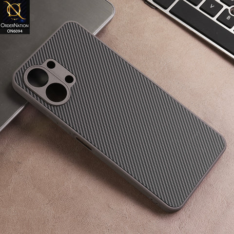 Tecno Spark Go 3 Cover - Gray - New Deluxe High Quality Matte Soft Tpu Carbon Fiber Texture Case