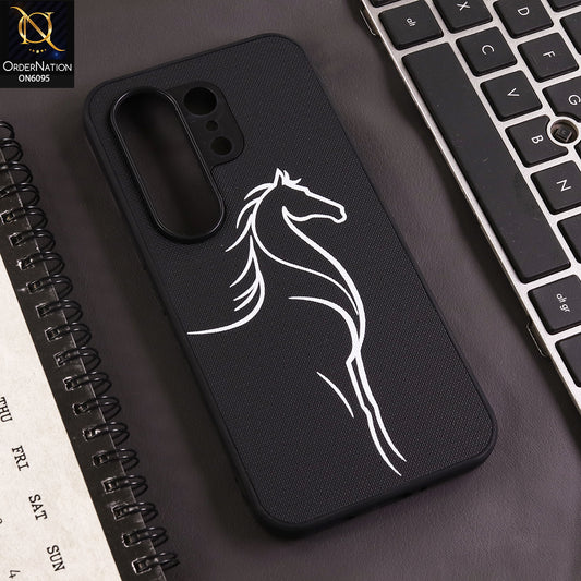 Tecno Camon 50 Ultra Cover - Black - Premium Textured Matte Phone Case with Minimalist Artistic Line Design