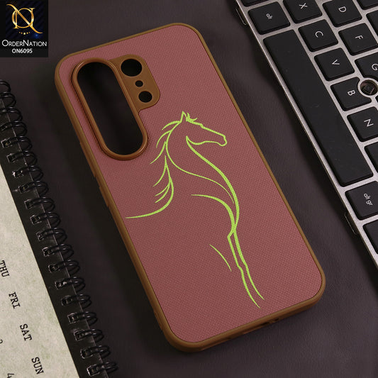 Tecno Camon 50 Ultra Cover - Orange - Premium Textured Matte Phone Case with Minimalist Artistic Line Design