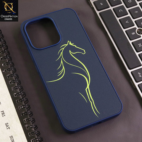 Oppo Reno 15F Cover - Blue - Premium Textured Matte Phone Case with Minimalist Artistic Line Design