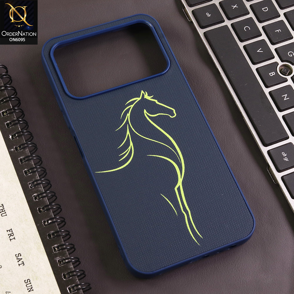 Tecno Spark 50 4G Cover - Blue - Premium Textured Matte Phone Case with Minimalist Artistic Line Design