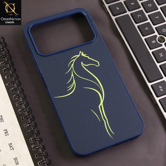Tecno Spark 50 4G Cover - Blue - Premium Textured Matte Phone Case with Minimalist Artistic Line Design