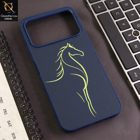 Tecno Spark 50 4G Cover - Blue - Premium Textured Matte Phone Case with Minimalist Artistic Line Design