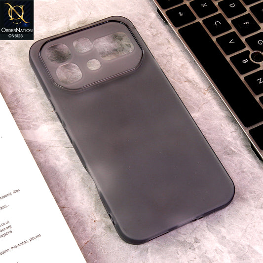 Infinix Note 60 Pro Cover - Black - Luxury Slim Fit Frosted Smoke Matte Back Cover