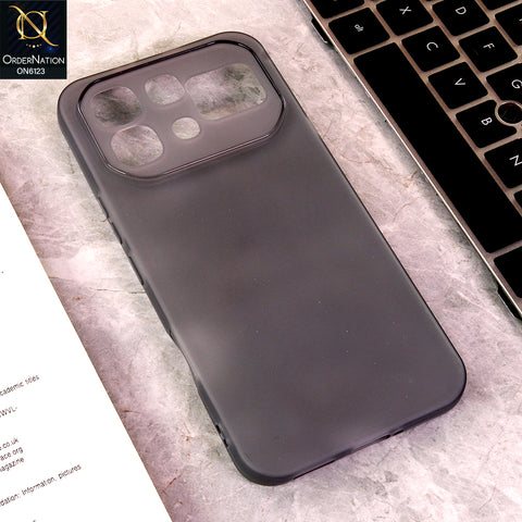 Infinix Note 60 Cover - Black - Luxury Slim Fit Frosted Smoke Matte Back Cover