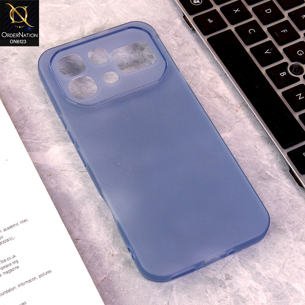 Infinix Note 60 Cover - Blue - Luxury Slim Fit Frosted Smoke Matte Back Cover