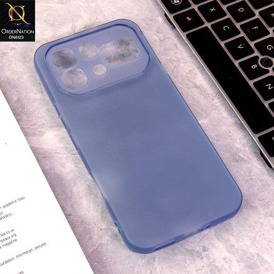 Infinix Note 60 Pro Cover - Blue - Luxury Slim Fit Frosted Smoke Matte Back Cover