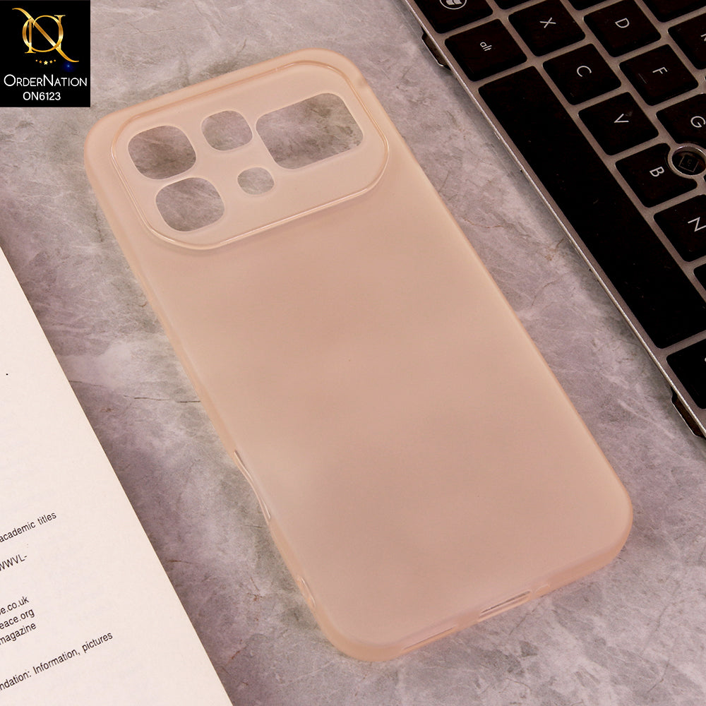 Infinix Note 60 Cover - Peach - Luxury Slim Fit Frosted Smoke Matte Back Cover