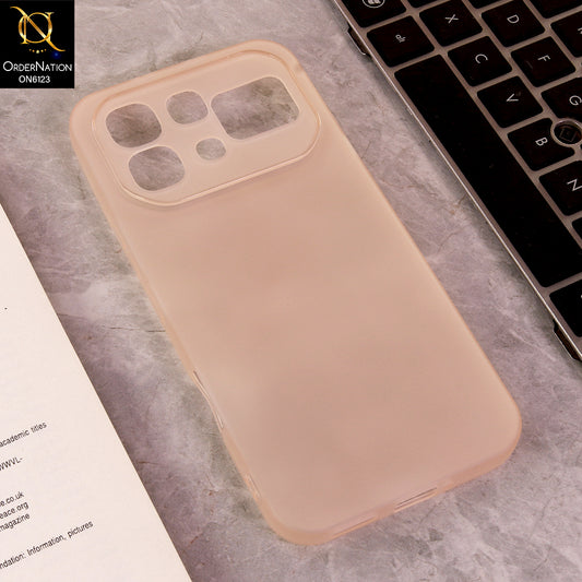 Infinix Note 60 Pro Cover - Peach - Luxury Slim Fit Frosted Smoke Matte Back Cover