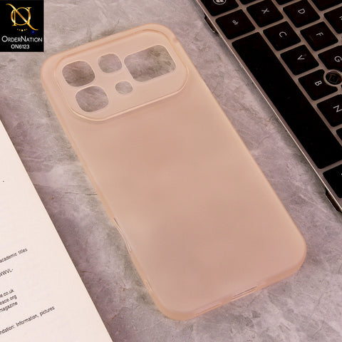 Infinix Note 60 Cover - Peach - Luxury Slim Fit Frosted Smoke Matte Back Cover