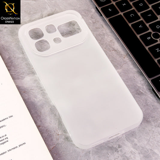 Infinix Note 60 Pro Cover - White - Luxury Slim Fit Frosted Smoke Matte Back Cover