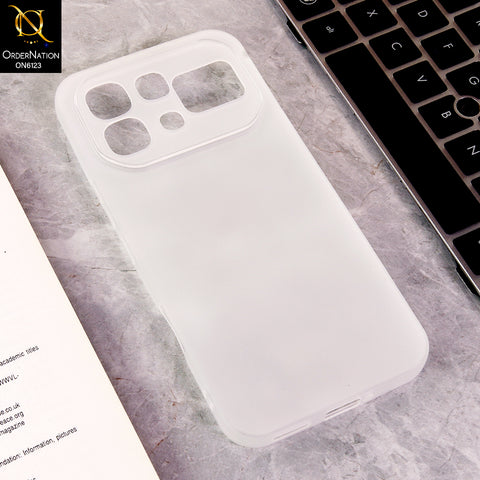 Infinix Note 60 Pro Cover - White - Luxury Slim Fit Frosted Smoke Matte Back Cover