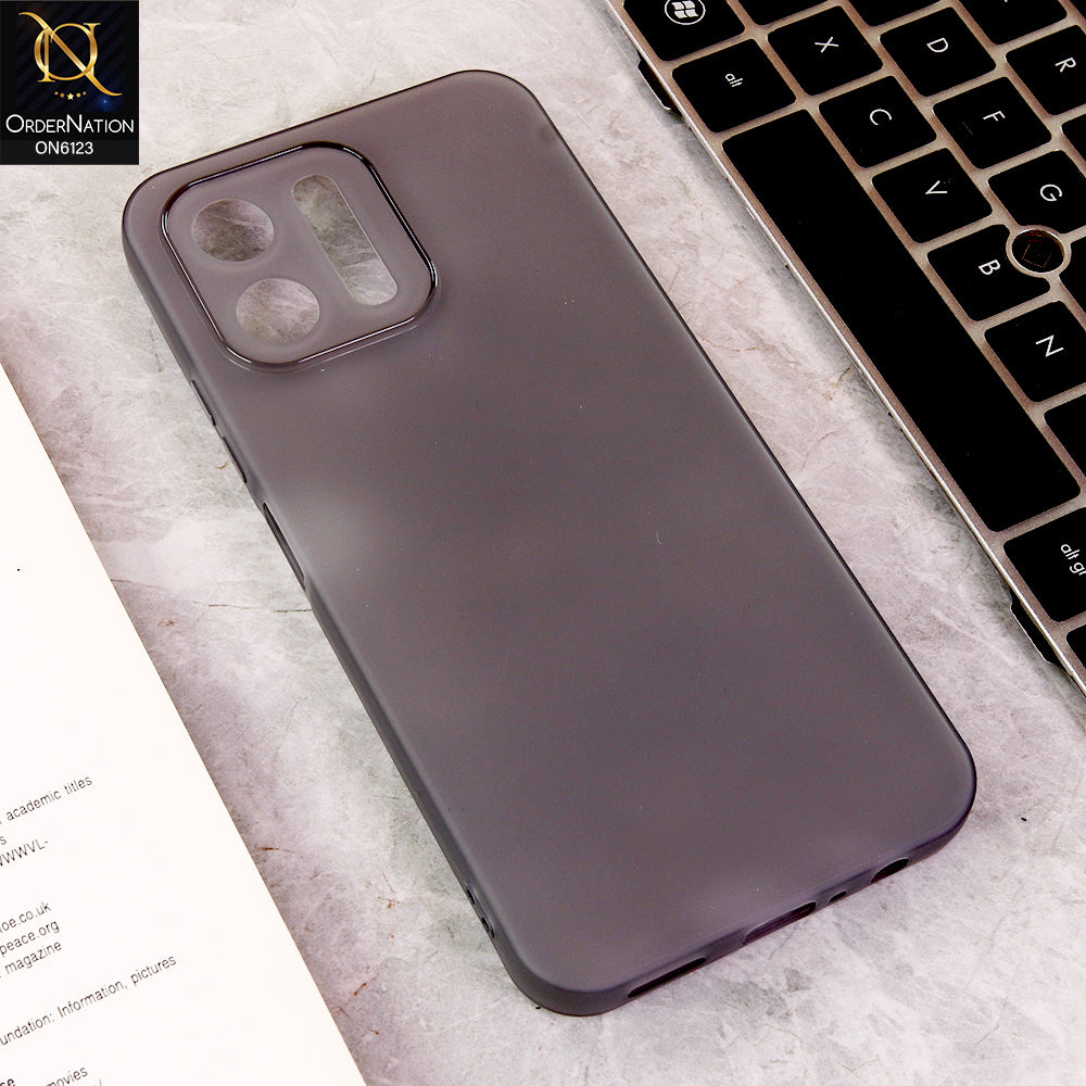 Oppo A6c (China) Cover - Black - Luxury Slim Fit Frosted Smoke Matte Back Cover
