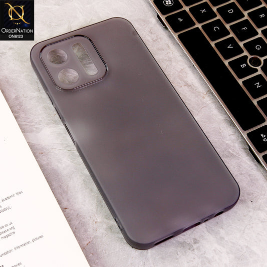 Oppo A6x 4G Cover - Black - Luxury Slim Fit Frosted Smoke Matte Back Cover