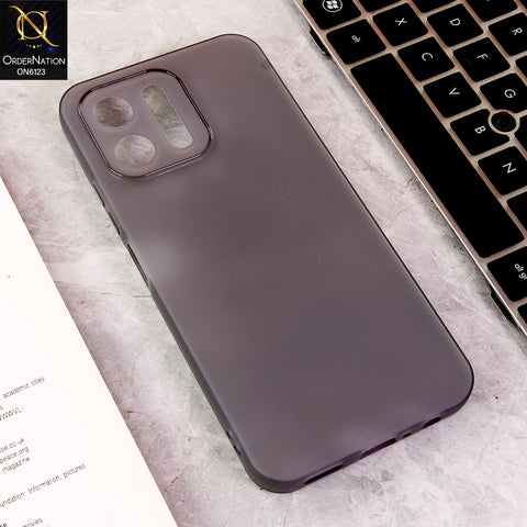 Oppo A6c (China) Cover - Black - Luxury Slim Fit Frosted Smoke Matte Back Cover