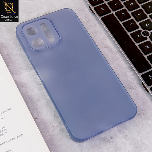 Oppo A6x 4G Cover - Blue - Luxury Slim Fit Frosted Smoke Matte Back Cover