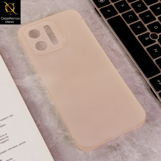 Oppo A6x 4G Cover - Peach - Luxury Slim Fit Frosted Smoke Matte Back Cover
