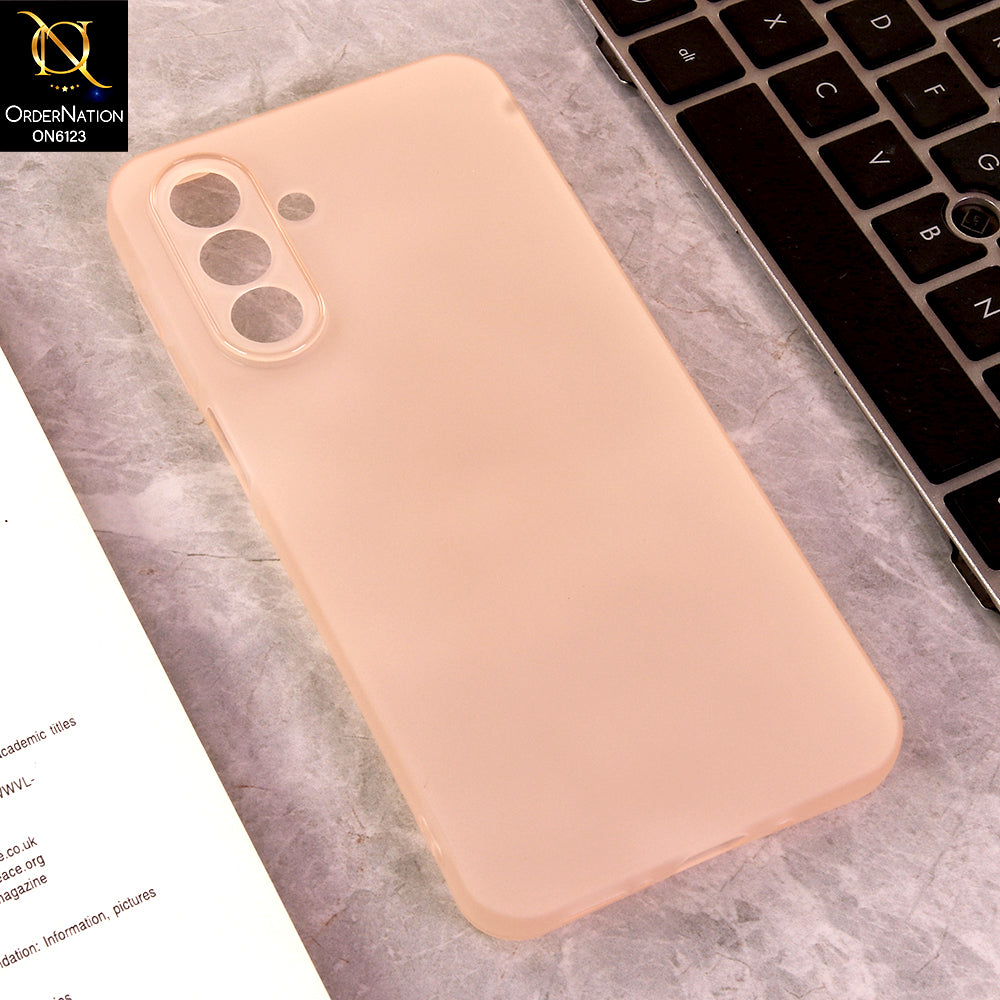 Samsung Galaxy F17 Cover - Peach - Luxury Slim Fit Frosted Smoke Matte Back Cover