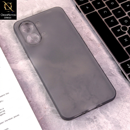 Tecno Spark Go 3 Cover - Black - Luxury Slim Fit Frosted Smoke Matte Back Cover