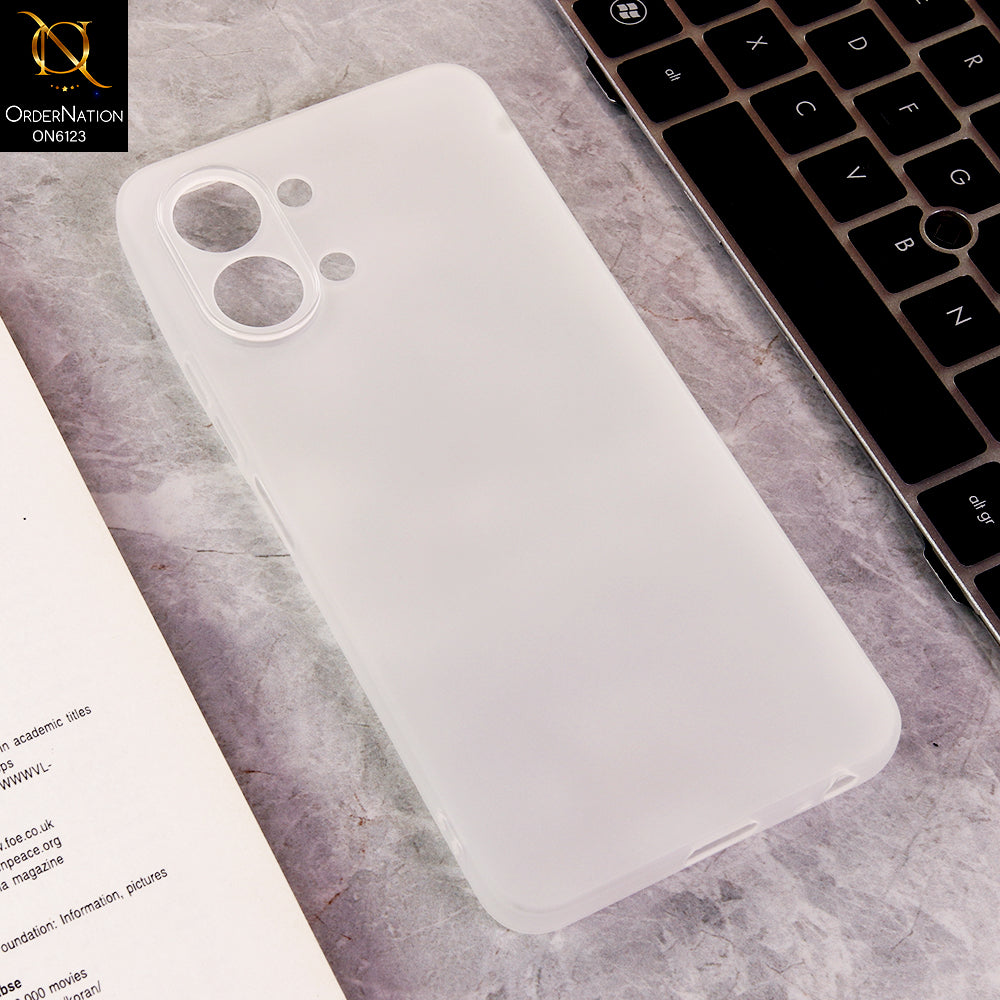 Tecno Spark Go 3 Cover - White - Luxury Slim Fit Frosted Smoke Matte Back Cover