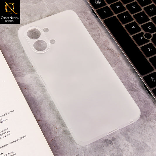 Tecno Spark Go 3 Cover - White - Luxury Slim Fit Frosted Smoke Matte Back Cover