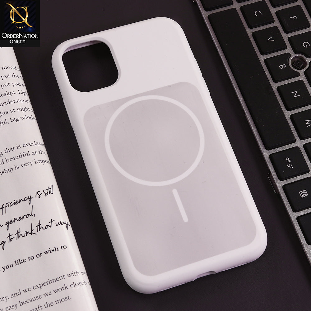 iPhone 11 Cover - White - Premium Magnetic Frosted Matte Phone Case with Shockproof Protection & Wireless Charging Compatible