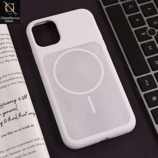iPhone 11 Cover - White - Premium Magnetic Frosted Matte Phone Case with Shockproof Protection & Wireless Charging Compatible