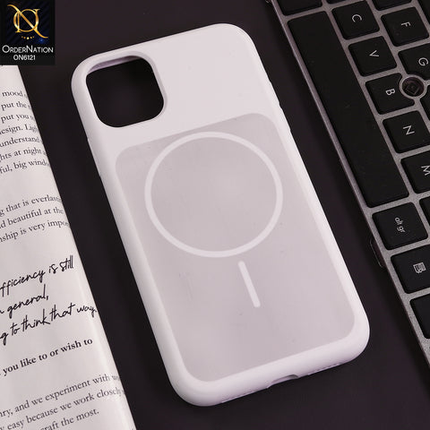 iPhone 11 Cover - White - Premium Magnetic Frosted Matte Phone Case with Shockproof Protection & Wireless Charging Compatible