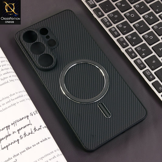 Tecno Camon 50 Ultra Cover - Black - Premium Carbon Fiber Texture Magnetic Shockproof Slim Luxury Mobile Back Cover