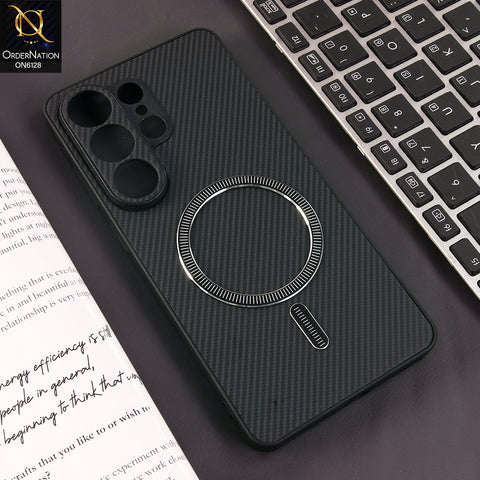 Tecno Camon 50 4G Cover - Black - Premium Carbon Fiber Texture Magnetic Shockproof Slim Luxury Mobile Back Cover
