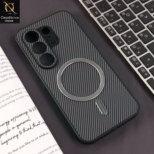 Tecno Camon 50 Ultra Cover - Gray - Premium Carbon Fiber Texture Magnetic Shockproof Slim Luxury Mobile Back Cover