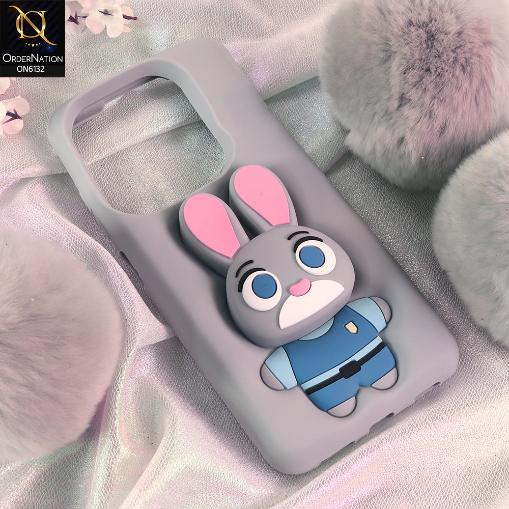 Tecno Spark 20 Cover - Gray - Premium 3D Soft Silicone Protective Phone Case
