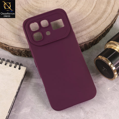 Infinix Note 60 Cover - Maroon - Premium Liquid Silicone Phone Case with Camera Protection
