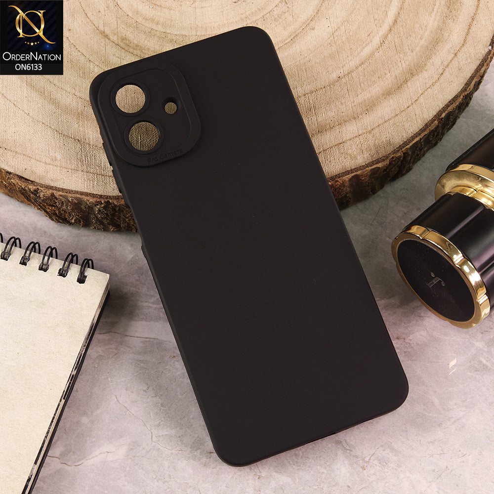Samsung Galaxy F07 Cover - Black - Premium Liquid Silicone Phone Case with Camera Protection