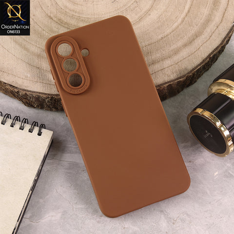Samsung Galaxy A57 Cover - Brown - Premium Liquid Silicone Phone Case with Camera Protection