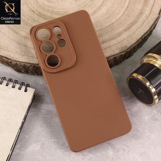 Samsung Galaxy S26 Ultra Cover - Brown - Premium Liquid Silicone Phone Case with Camera Protection