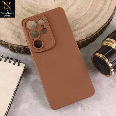 Samsung Galaxy S26 Ultra Cover - Brown - Premium Liquid Silicone Phone Case with Camera Protection