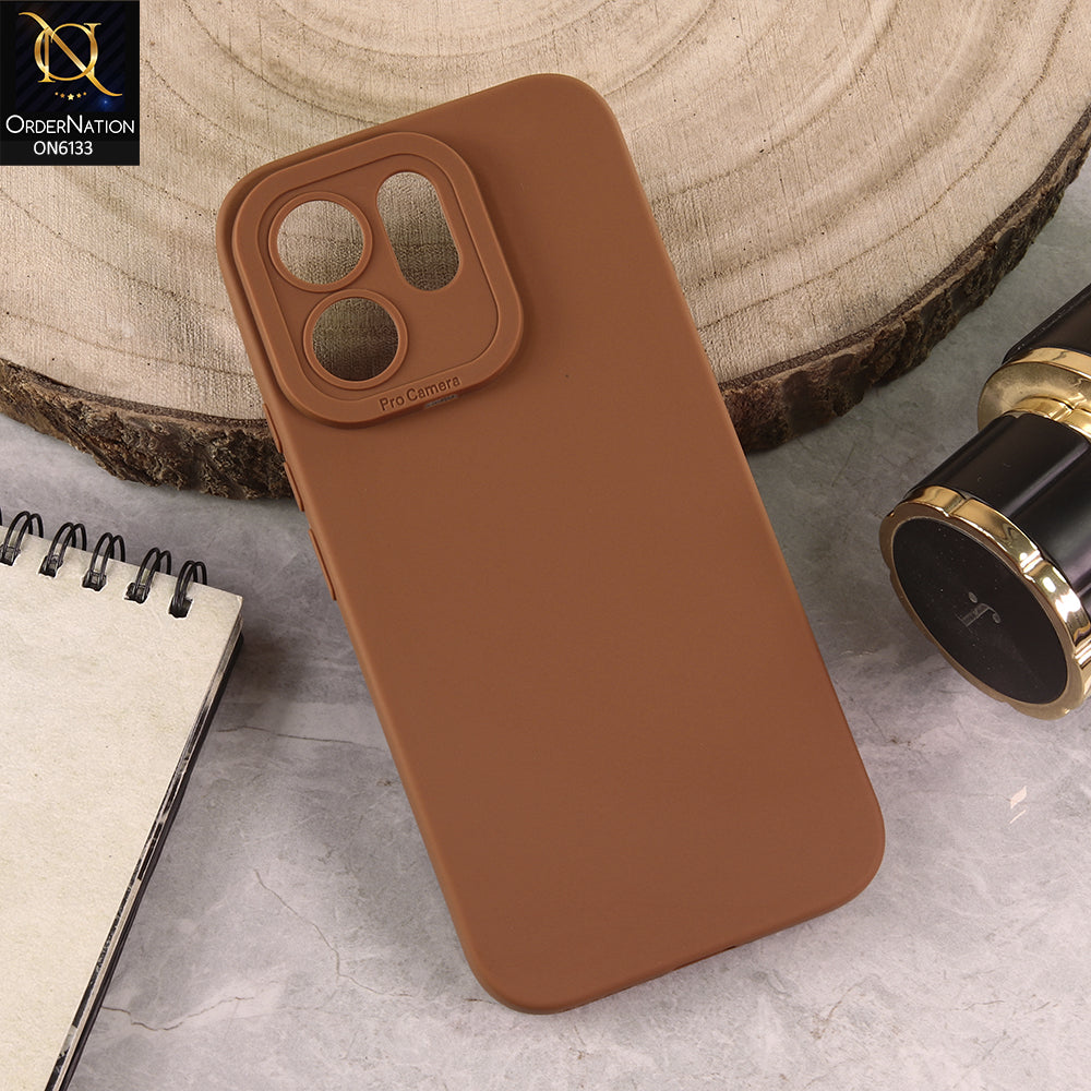 Vivo V70 Cover - Brown - Premium Liquid Silicone Phone Case with Camera Protection