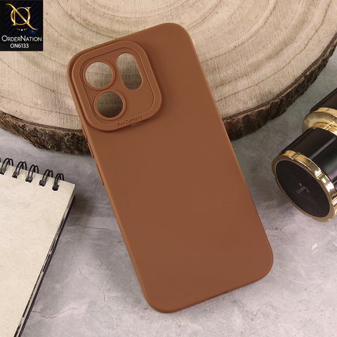 Vivo V70 Cover - Brown - Premium Liquid Silicone Phone Case with Camera Protection