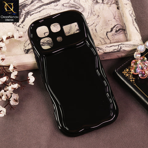 Infinix Note 60 Pro Cover - Black - Premium Glossy Wavy Edge Protective Phone Case