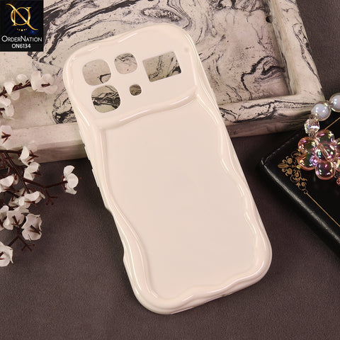 Infinix Note 60 Cover - White - Premium Glossy Wavy Edge Protective Phone Case