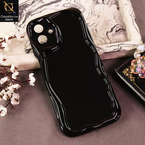 Samsung Galaxy M07 Cover - Black - Premium Glossy Wavy Edge Protective Phone Case