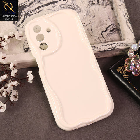 Samsung Galaxy A57 Cover - White - Premium Glossy Wavy Edge Protective Phone Case