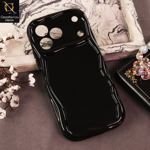 Tecno Spark 50 4G Cover - Black - Premium Glossy Wavy Edge Protective Phone Case