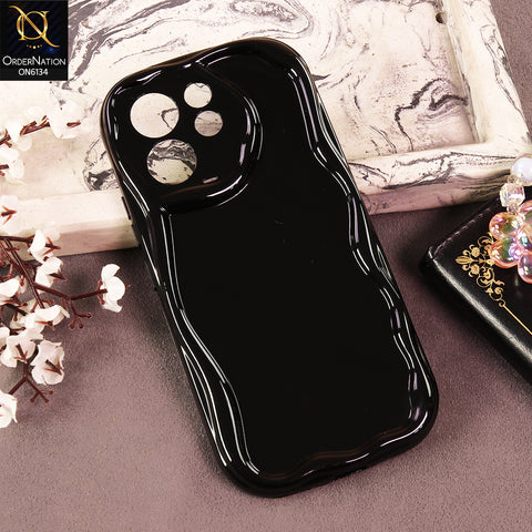 Vivo S50 Cover - Black - Premium Glossy Wavy Edge Protective Phone Case